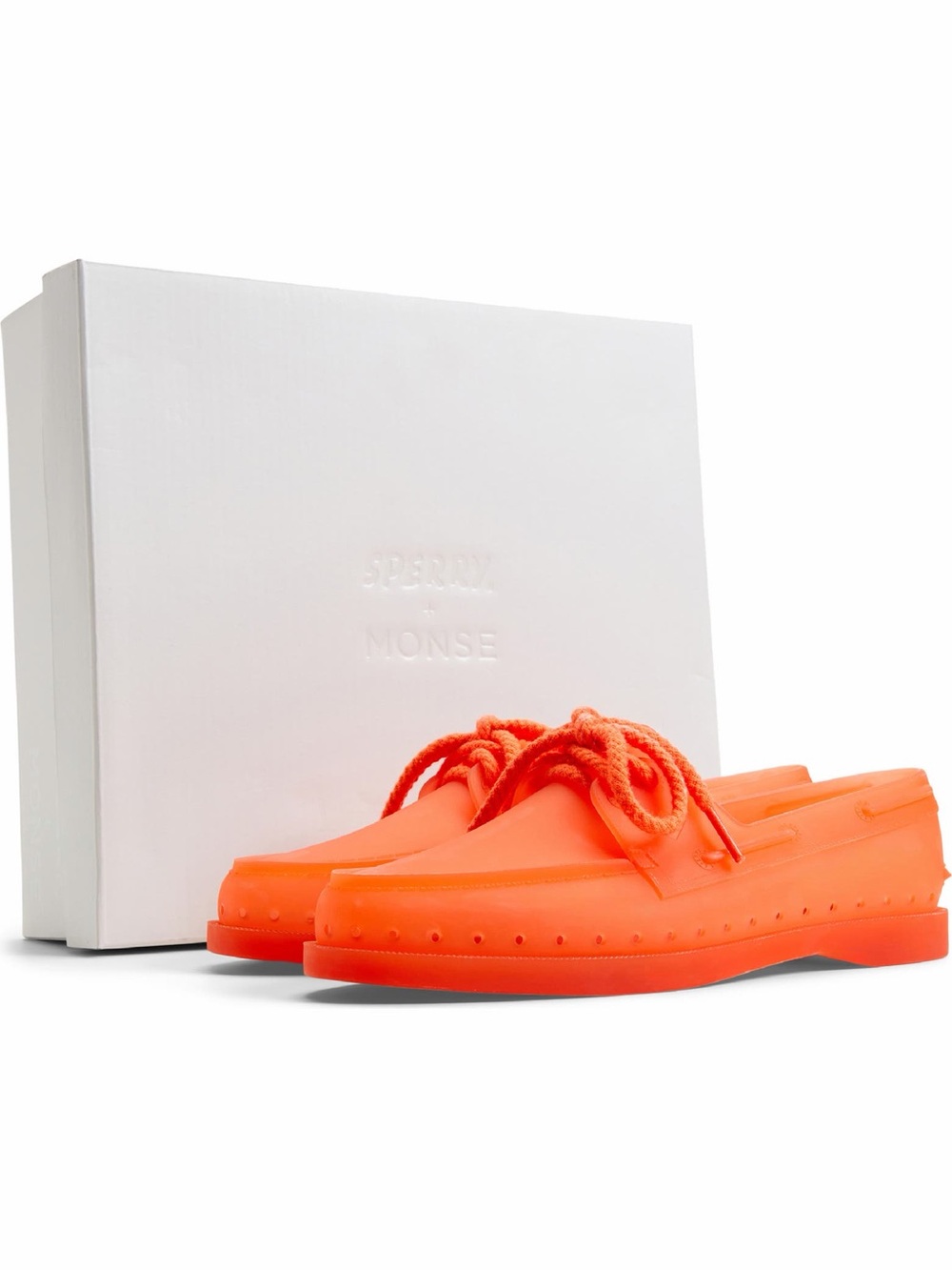 Sperry x Monse Women's Orange Slip-On Jelly Boat Shoes